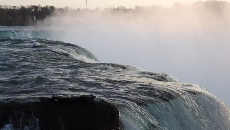 Close-up-shot-of-beautiful-scenery-of-waterfall