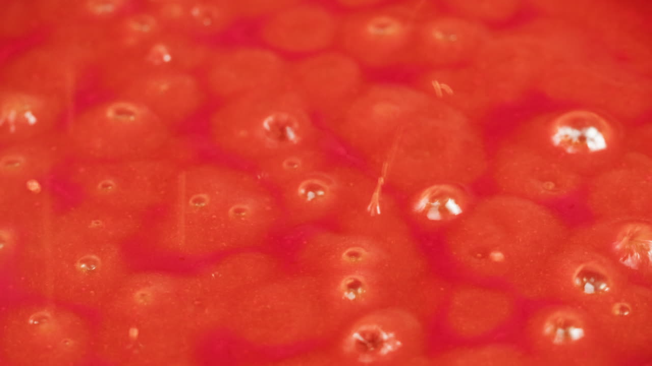 Chicken in tomato sauce is boiling on a frying pan with spices. Cooking tomato sauce curry with chicken fillet. Traditional Italian Mexican Asian dish. High quality studio shot for cafe, restaurant close up.