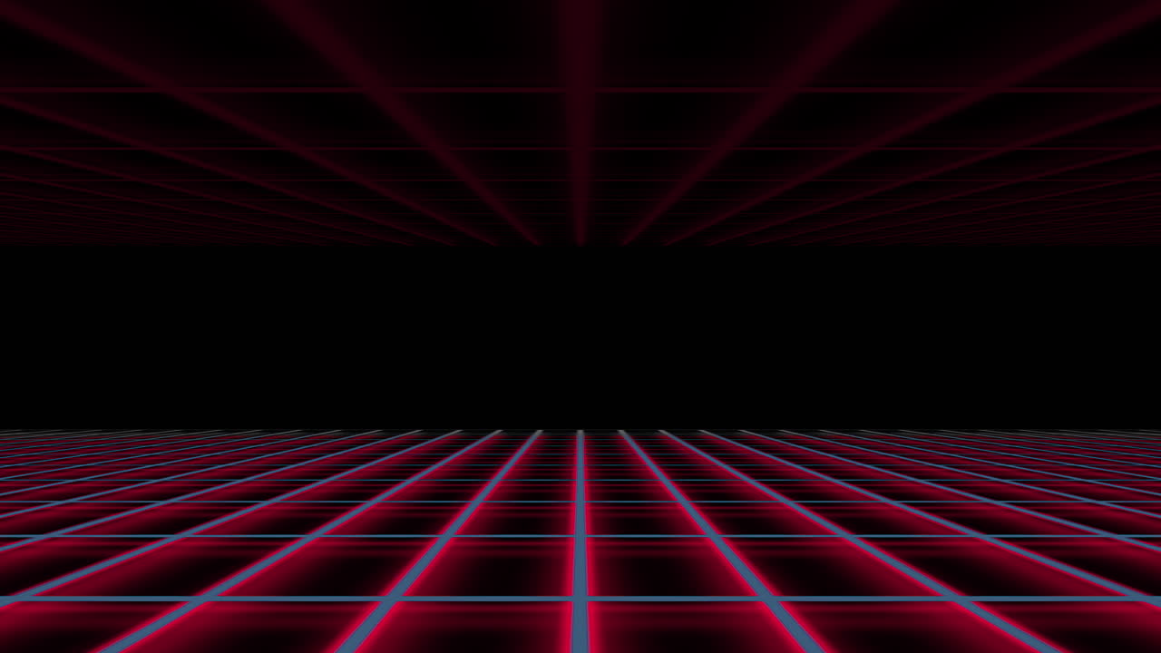 red retro wave perspective grid cyber background, futuristic graphic visual