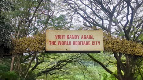 sign to visit kandy again, the world heritage city in kandy city, sri lanka