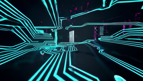 diseño abstracto de placas de circuitos futuristas
