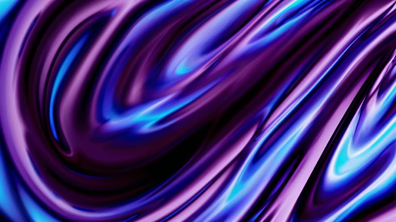 Abstrakt videokunst med flydende lilla og blå bølger