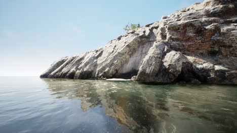 stunning rocky coastline with clear blue water