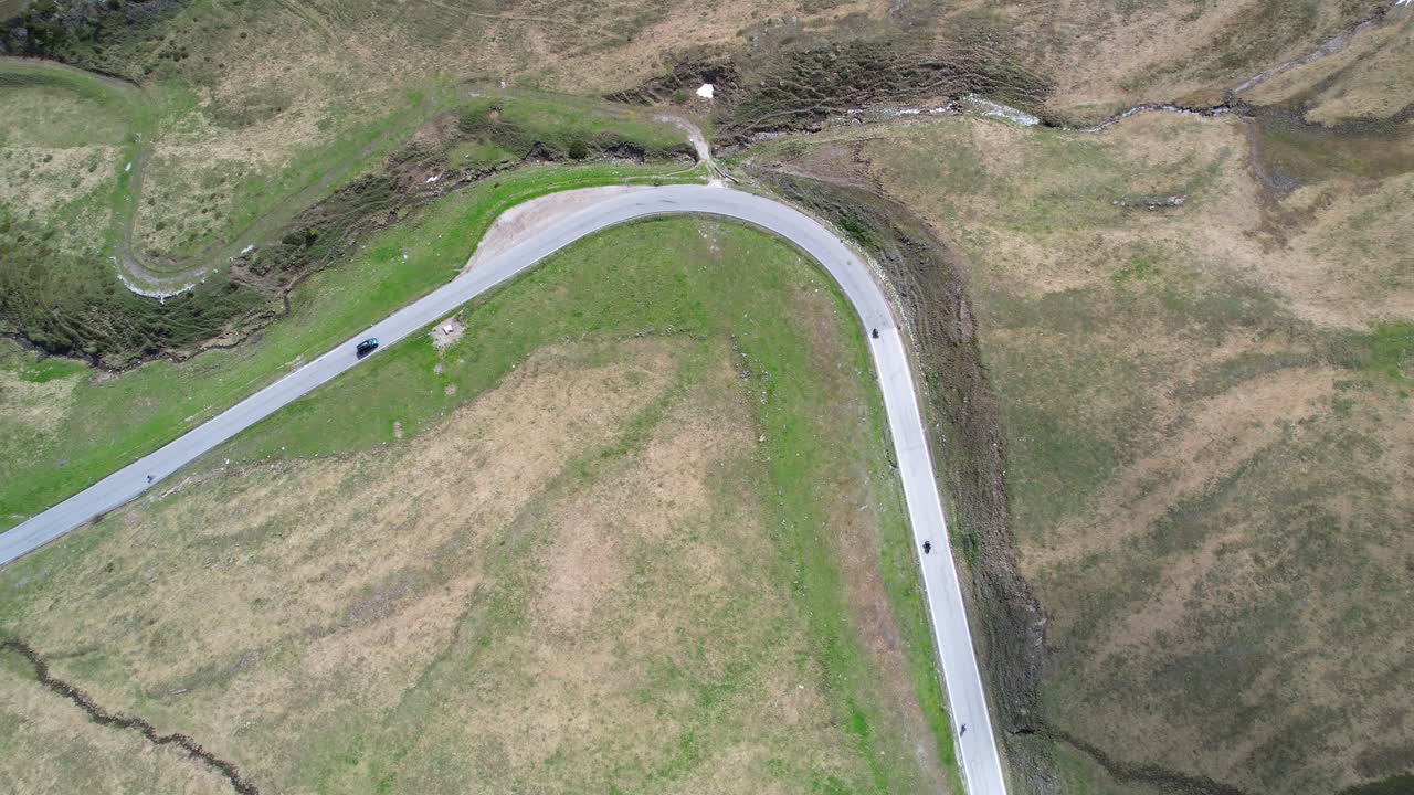 The majesty of Passo Giau: aerial insights into Dolomiti's crooked road