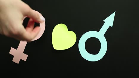 Gender Symbols with Heart