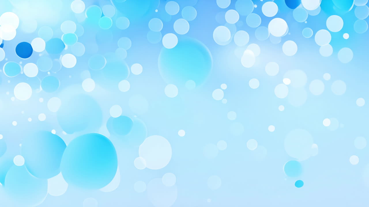 밝은 파란색 배경에 파란색과 색 bokeh 서클 애니메이션