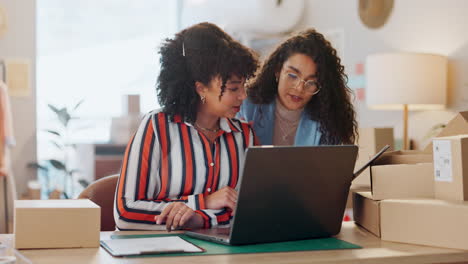 Women,-fashion-and-laptop-for-logistics