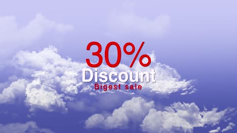 30-persent-discount-blue-moving-cloudes