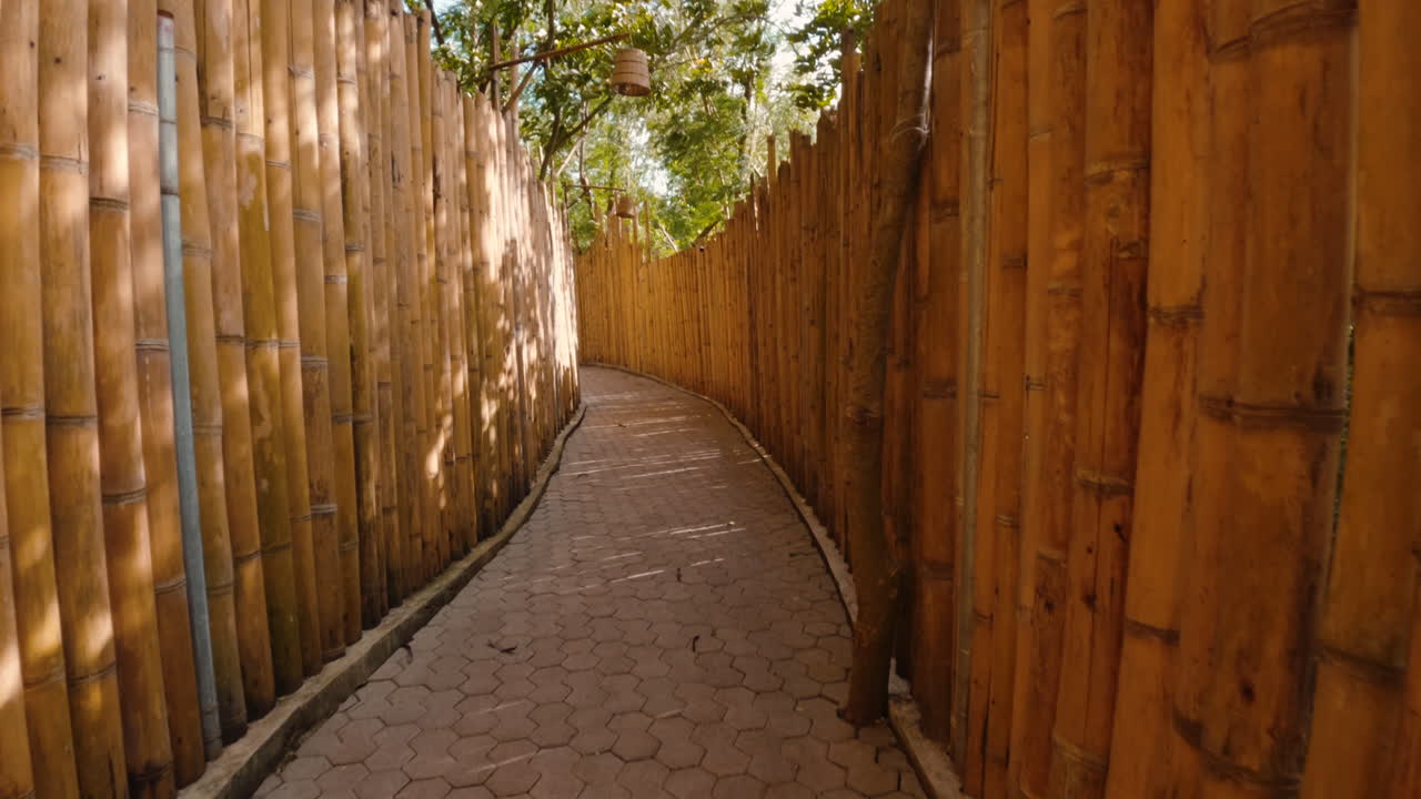 punto de vista disparado caminando por un camino vacío