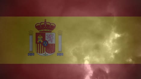 Flagge-Spaniens-Und-Blitz