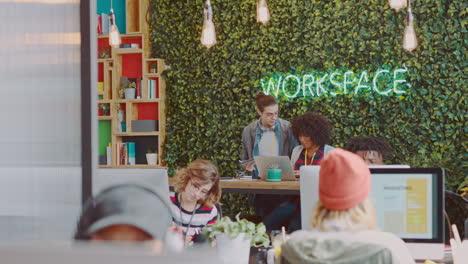 espacio de trabajo, negocios verdes y colaboración