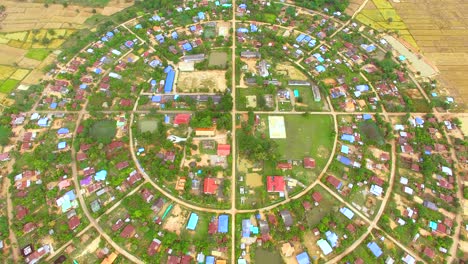 aerial view of the village in a circle