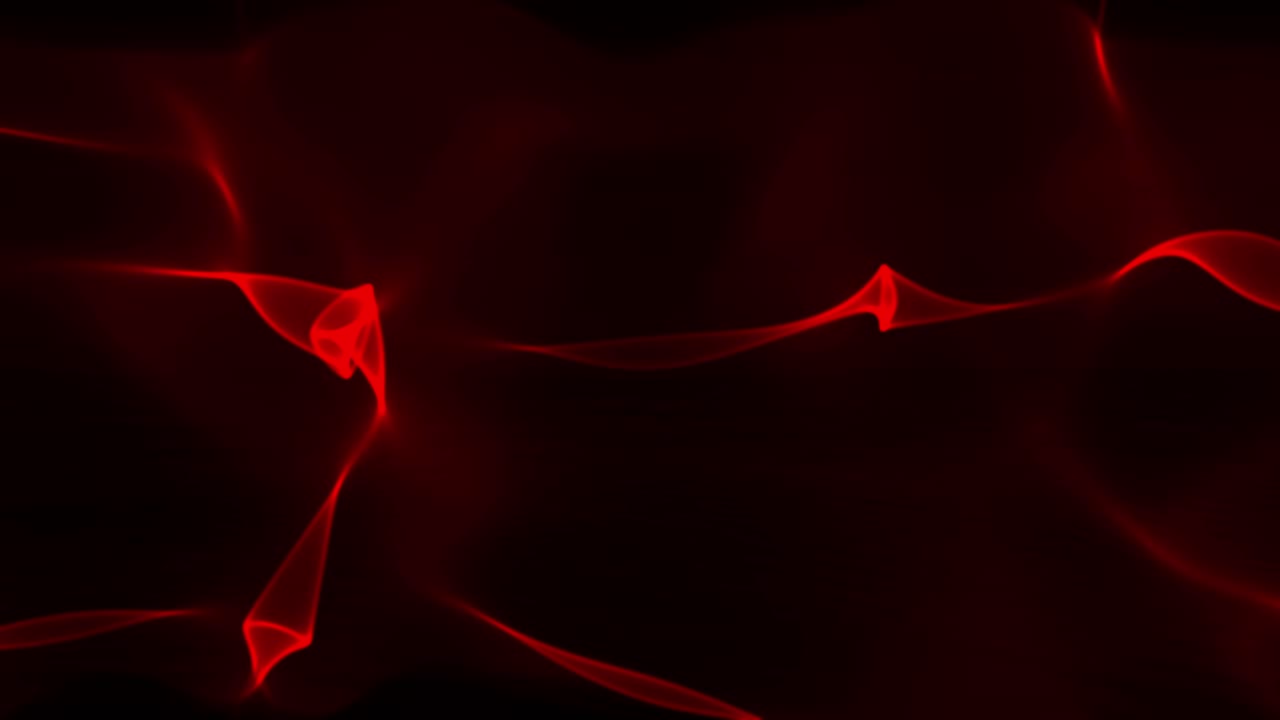 검은색 배경에 파동하는 빨간색 실크 베일의 애니메이션