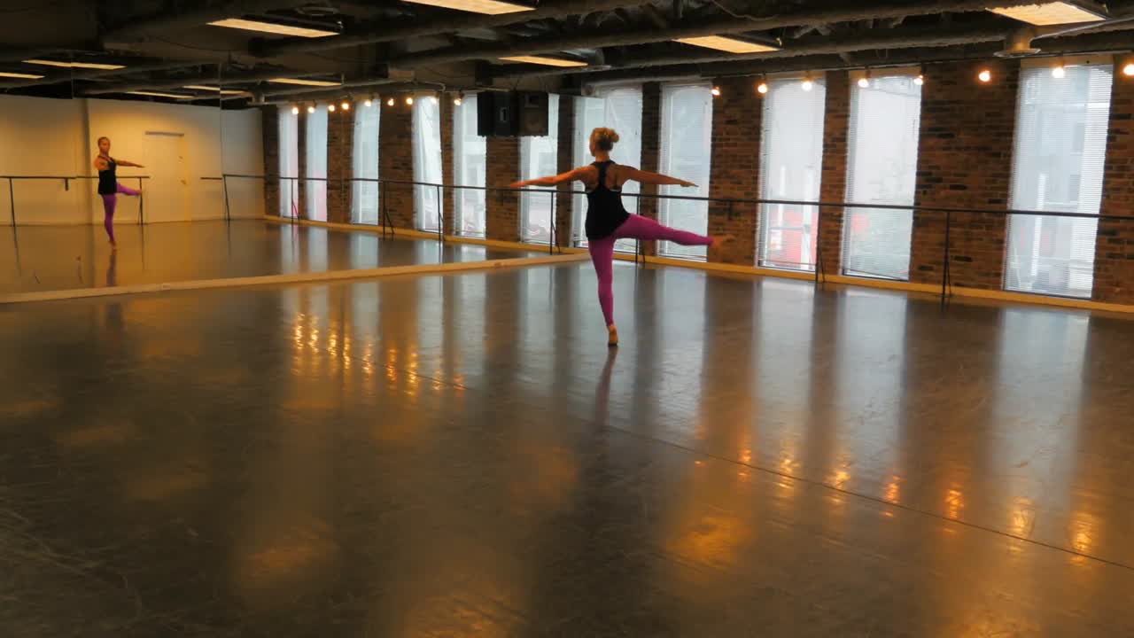 Ballerina practicing a ballet dance