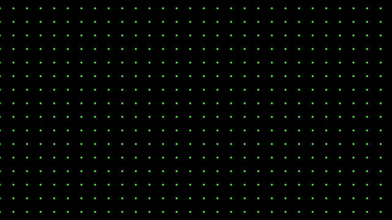 Static Green Squares Grid Pattern on Black Background