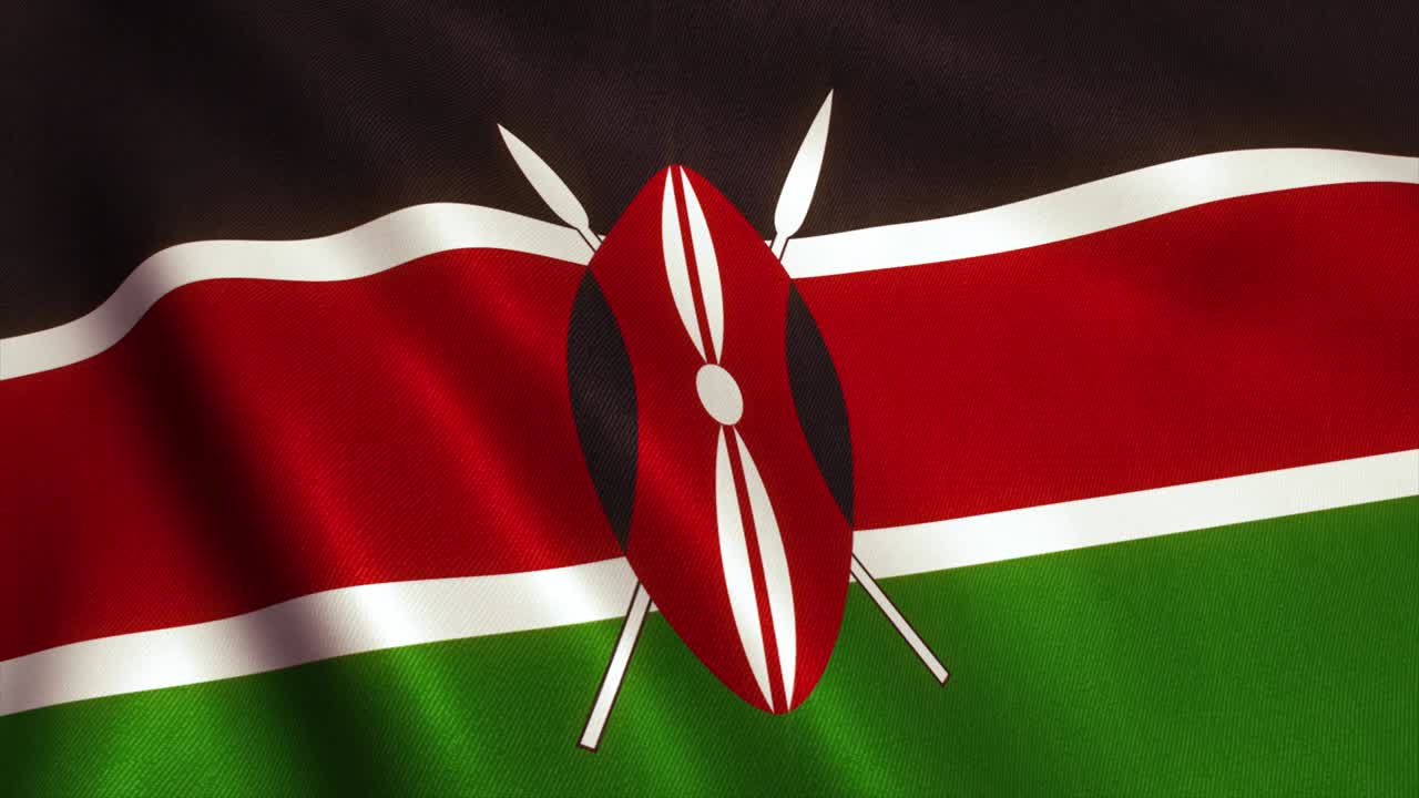 Loop video Bandiera del Kenya - 4K