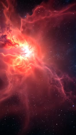 fiery nebula in deep space