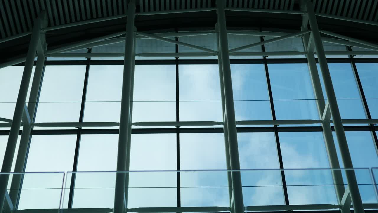 Modern Architecture with Large Windows and Skylights