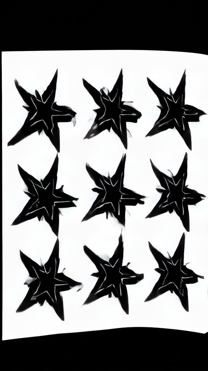 Black and White Star and Starburst Patterns