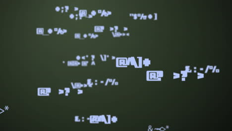 animación del procesamiento de datos sobre un fondo negro