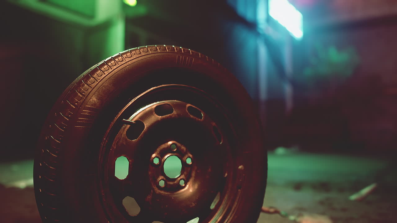 un primer plano de un neumático