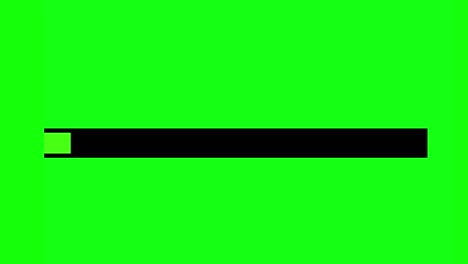 schermata verde di caricamento della barra di progressione