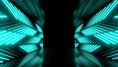 neon led glowing lights stargate loop abstract background 4k