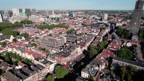 the historic city center in utrecht, netherlands