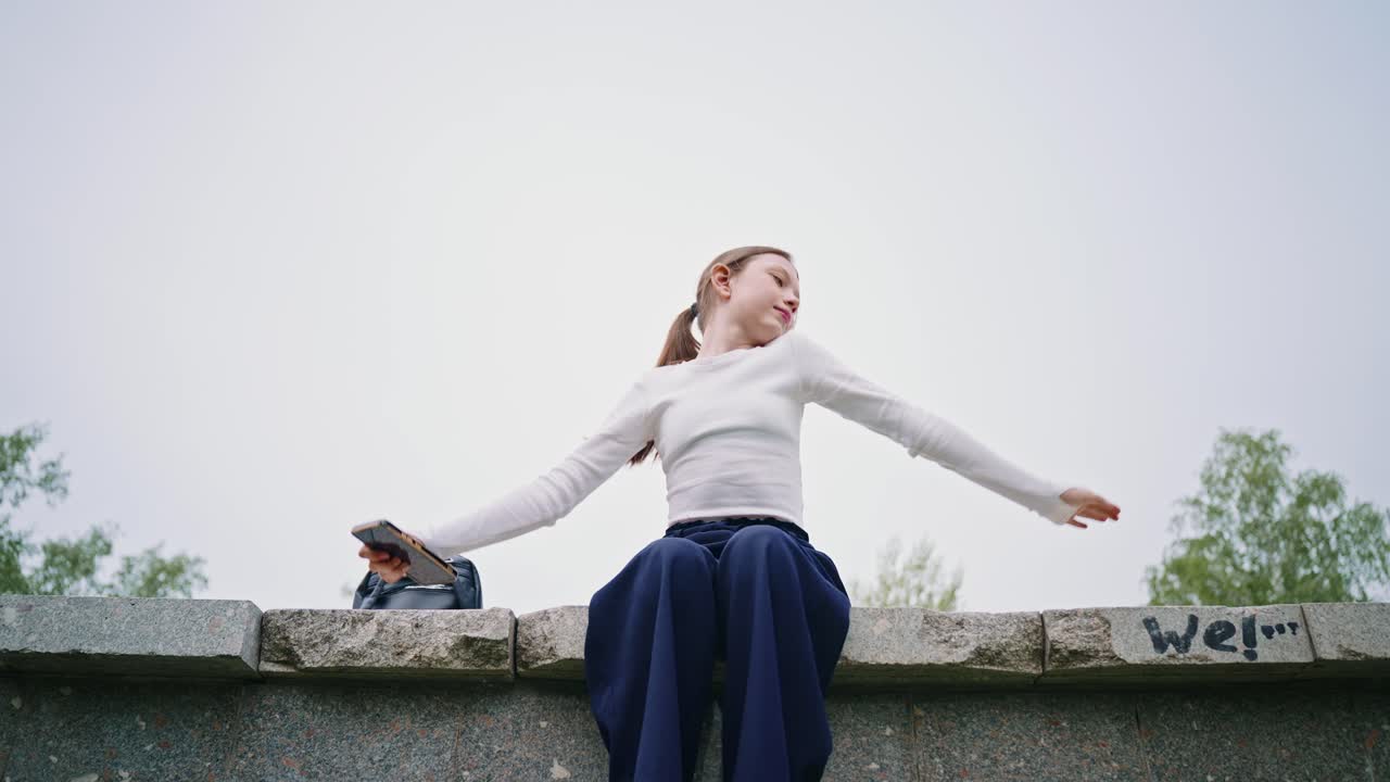 십대 소녀 야외