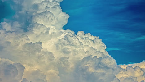 billowing clouds forming in the sky with dynamic motion - time lapse