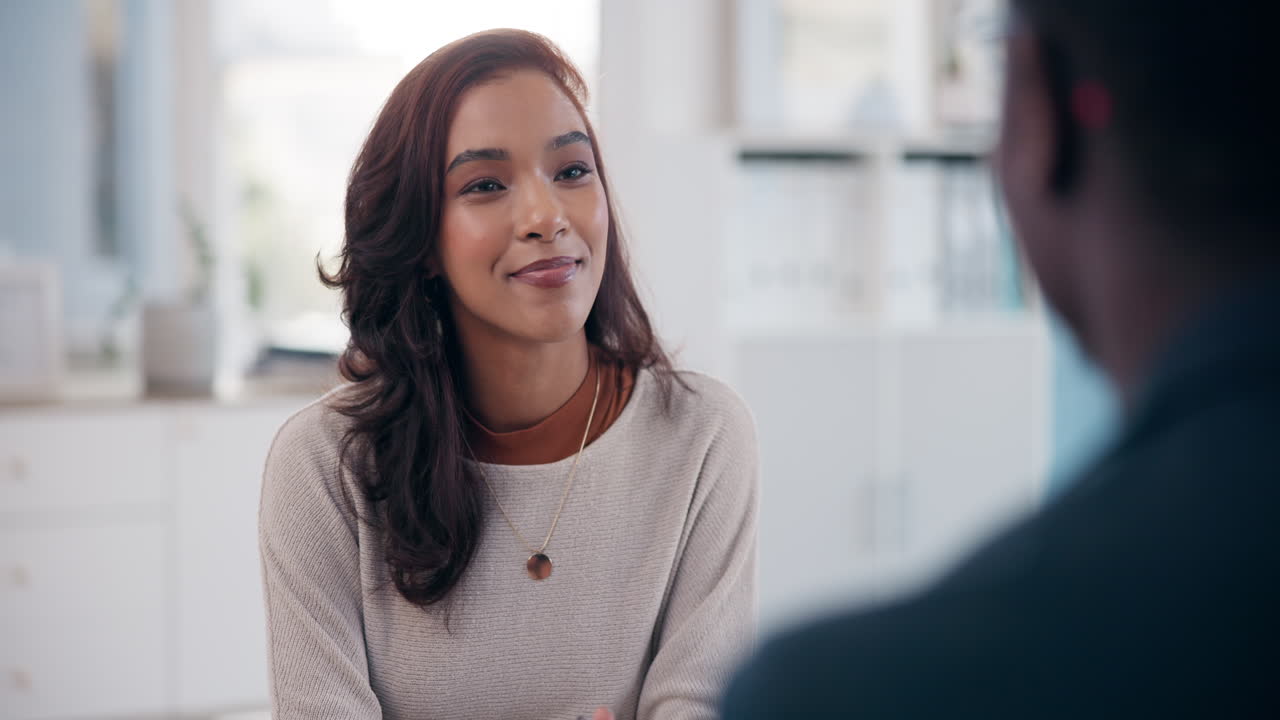 Professional woman in conversation