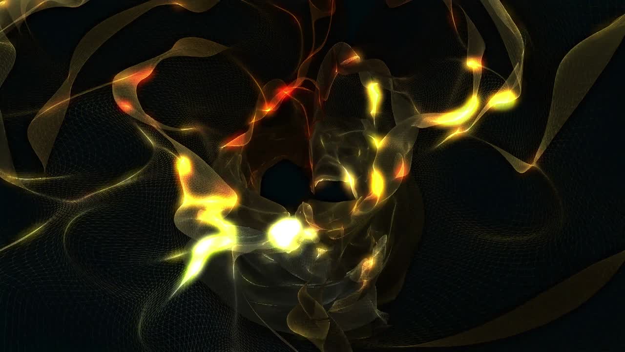 fondo loopable abstracto con energía oscura dorada. v1