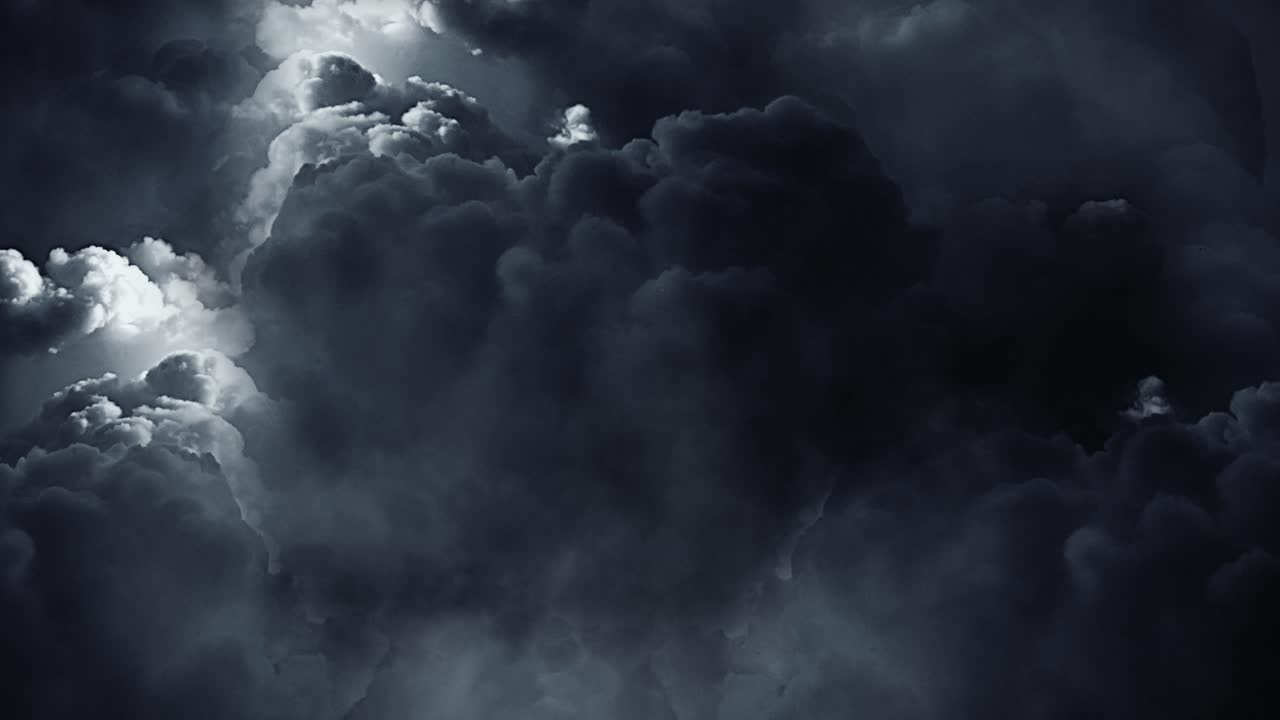 4k thunderstorm, lightning strike in the sky