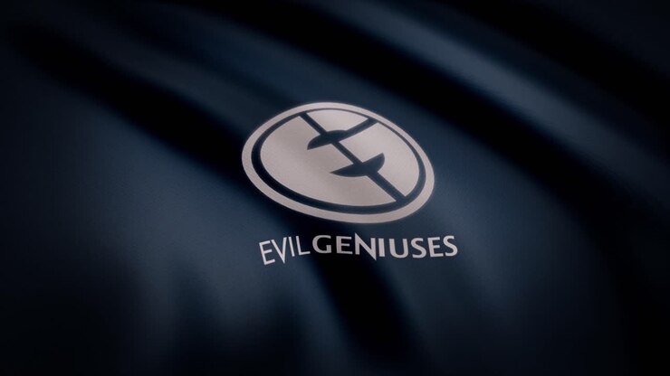 Logo degli Evil Geniuses su una bandiera ondeggiante