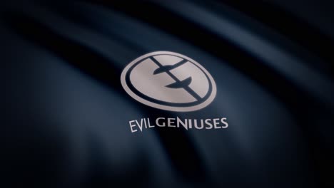 evil geniuses logo on a wavy flag