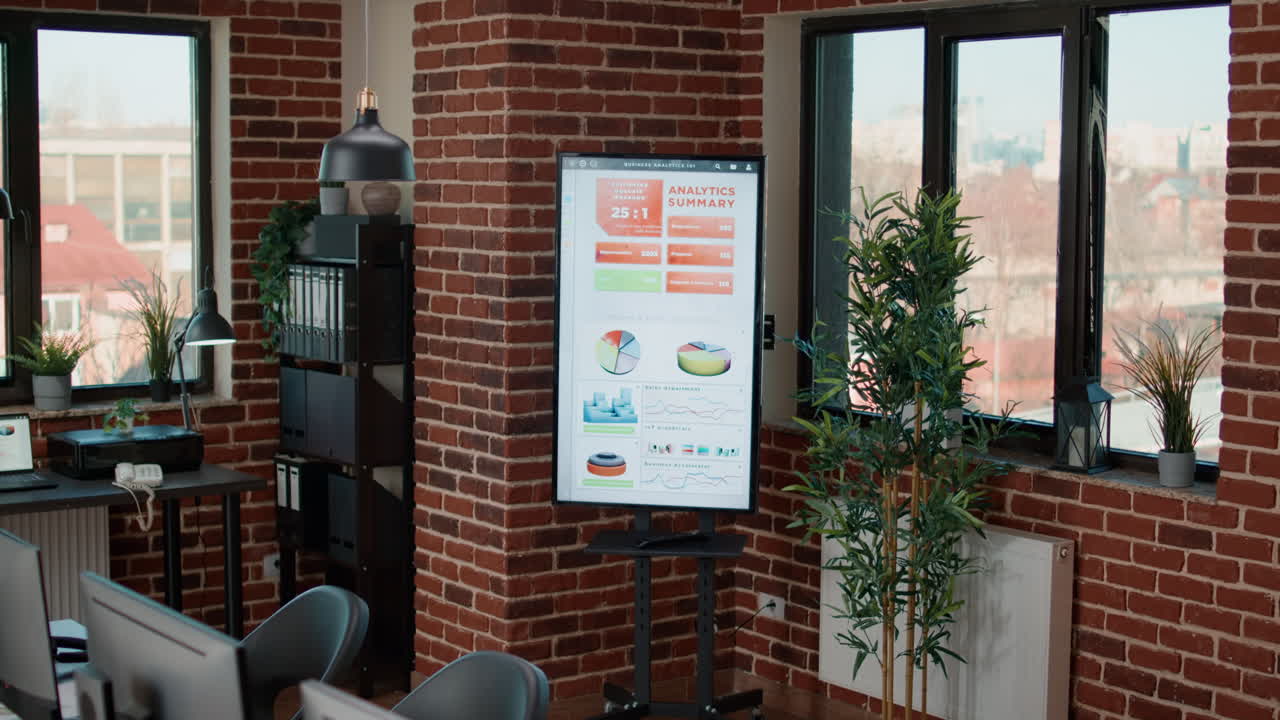 No people in customer support service office with computers