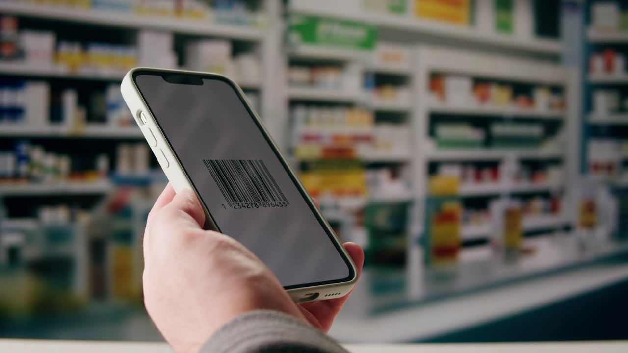 Scan qr code barcode payment buy electronic payment scan animation, postal post delivery service, tickets for events.