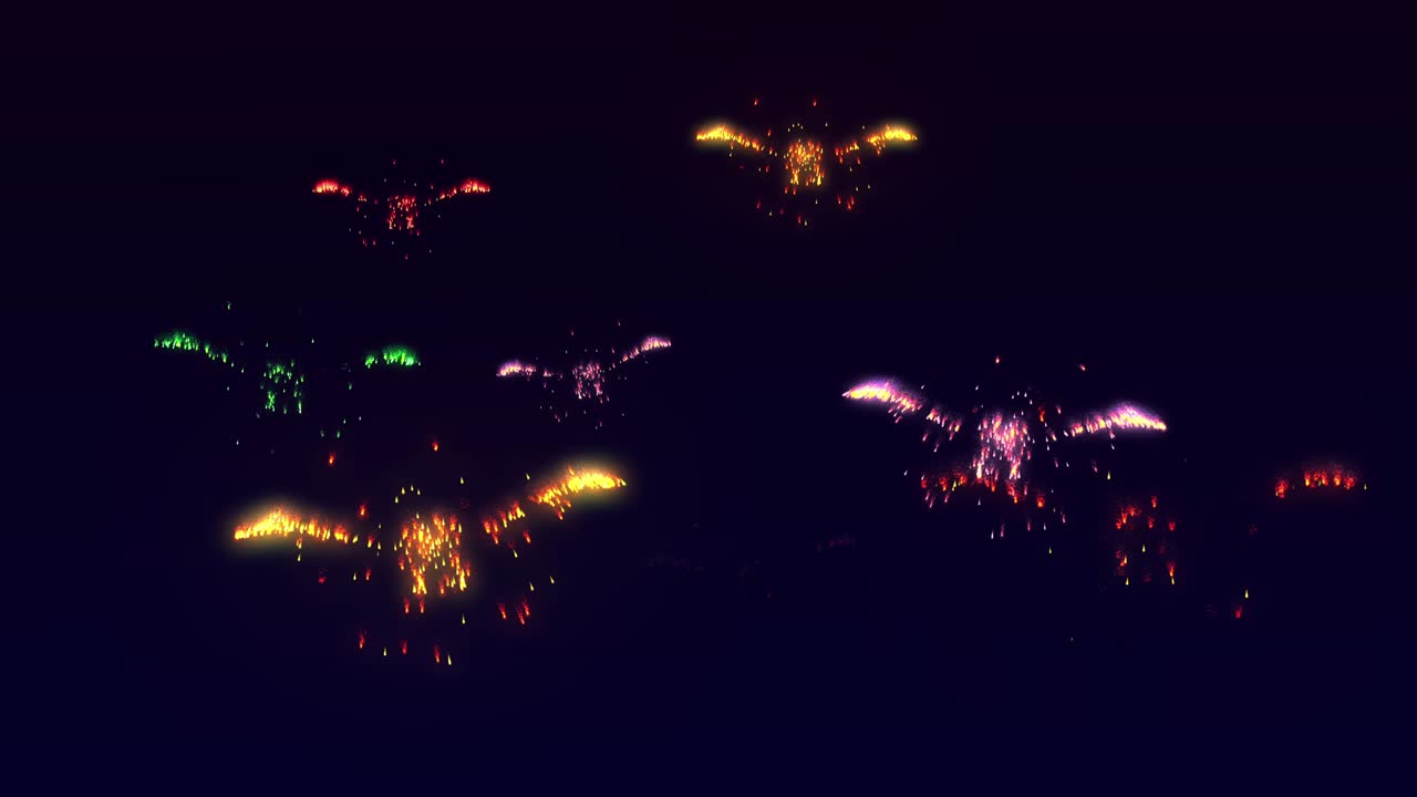 새 입자 화재 작업 효과 애니메이션