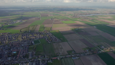 lugar de construcción de la aldea de klaaswaal en los países bajos desde el aire