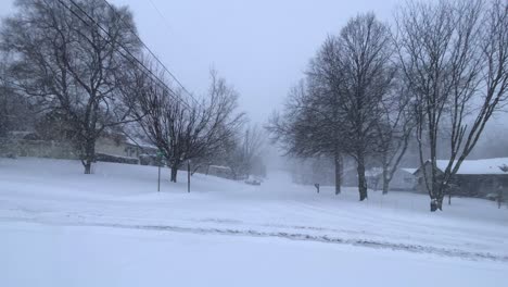 video footage of a nor-easter blizzard in the northeastern us in the middle of winter in america in new york state