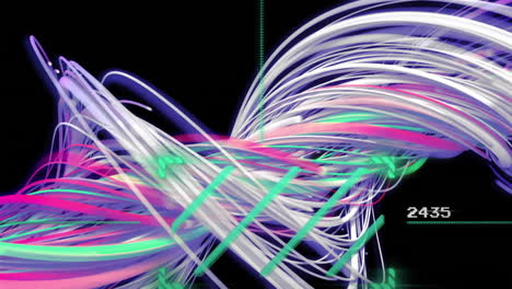 Animation of purple trails over scope scanning