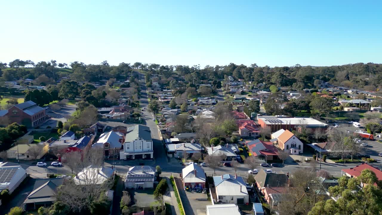 Aerial View of a Quaint Australian Town