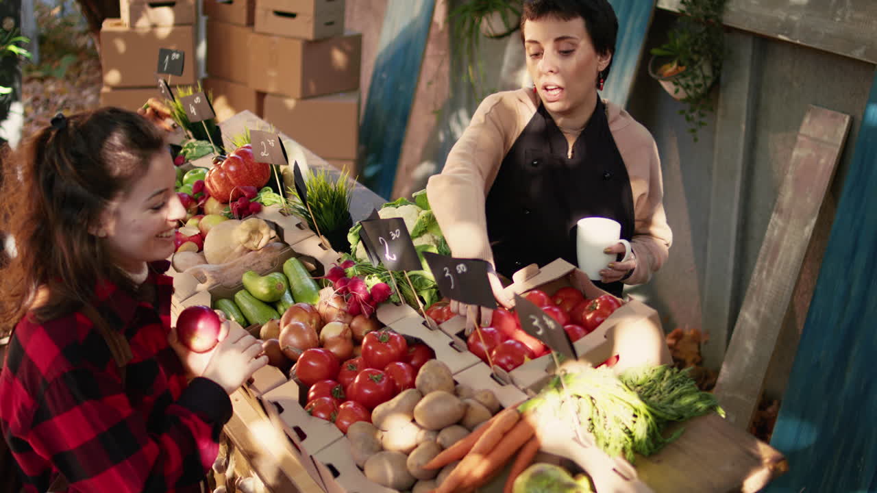 Customers Shopping for Produce at a Market