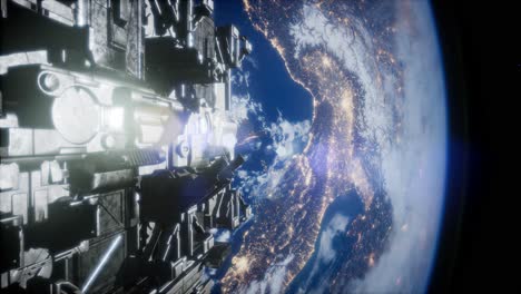 naves espaciales en el espacio renderización 3d