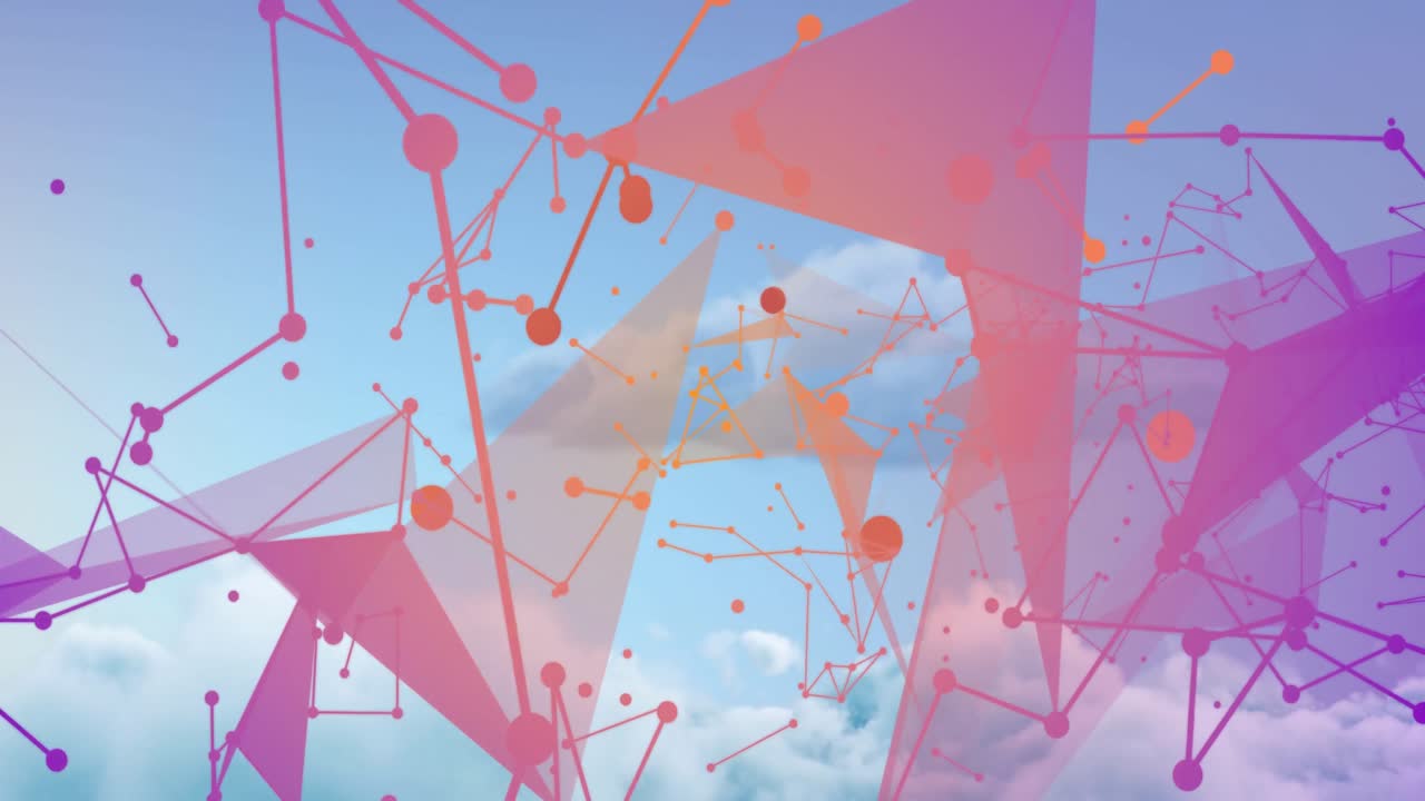 구름 위에서 움직이는 모양의 애니메이션