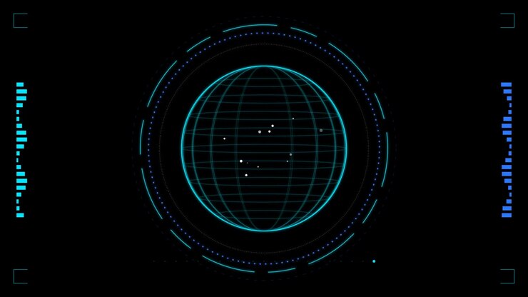 Digital Globe Hologram with Data Interface