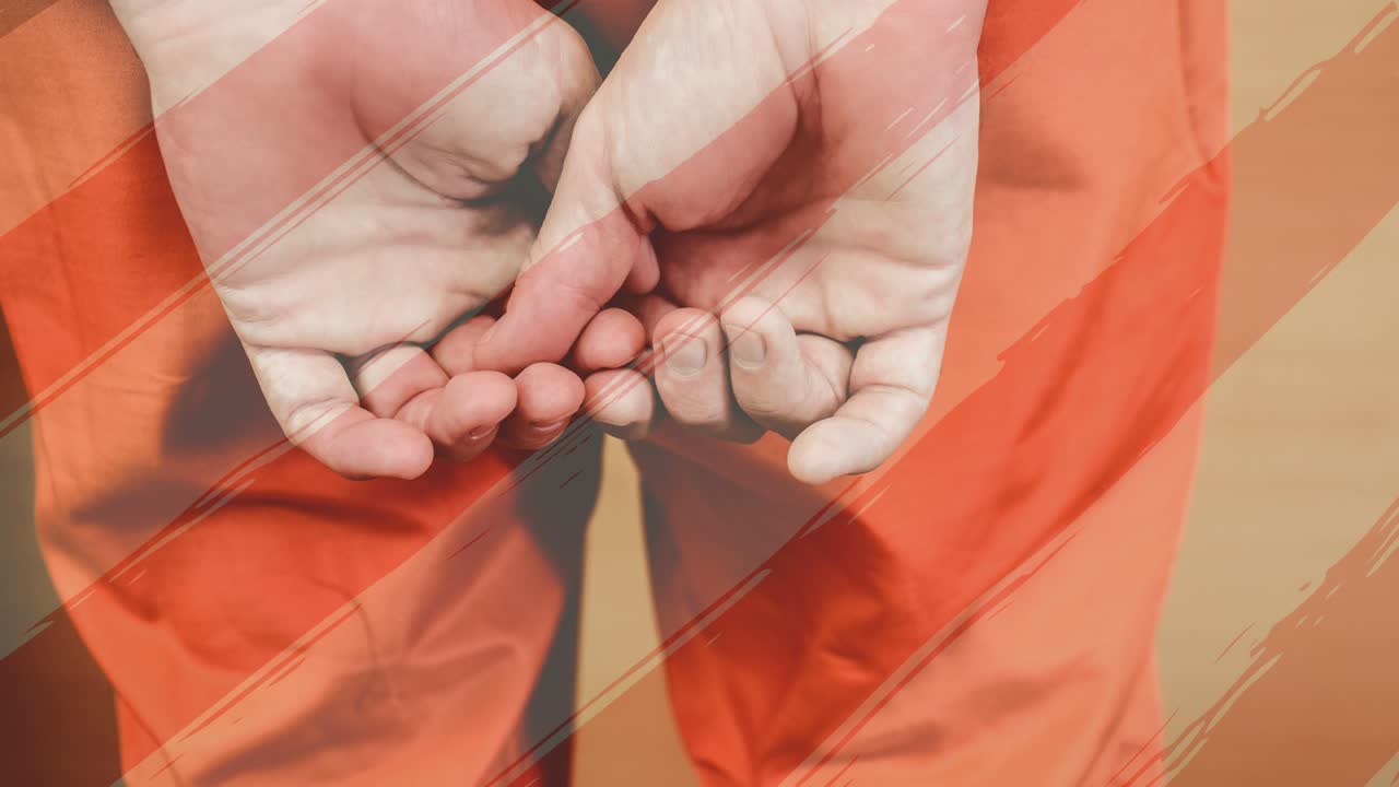 animación del acusado durante el juicio sobre la bandera estadounidense