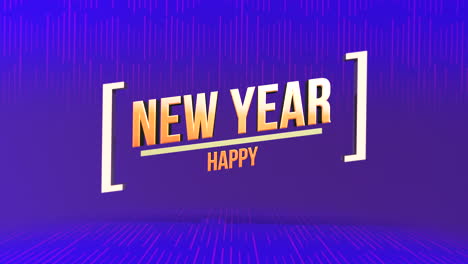 Modern-Happy-New-Year-text-on-purple-lines-geometric-pattern