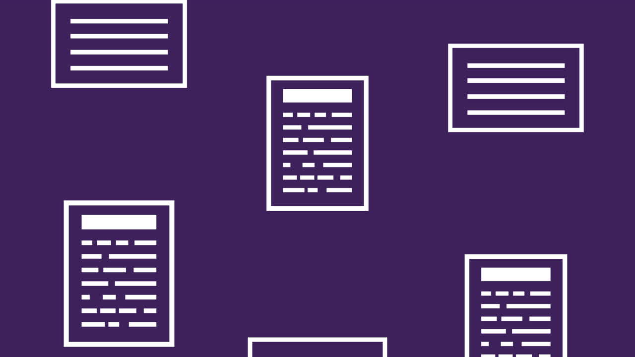 documentos de papel patrón de fondo de la animación