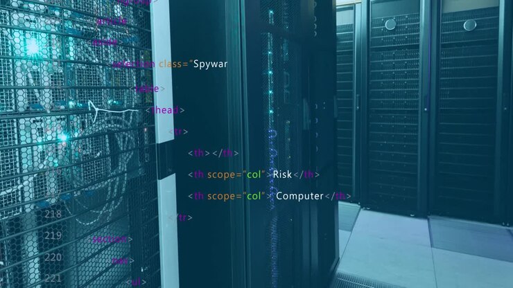 Animation of computer data processing over computer servers